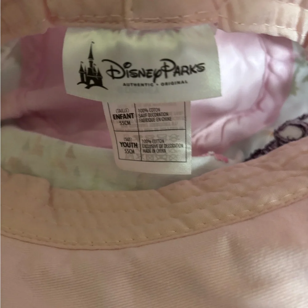 Disney Parks Yth Pink Bucket Hat Once Upon a Time Happily Ever After 55cm Cotton